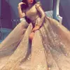 Ropa de Mujer Nueva Estilo Europeo y Americano 2025 para Comercio Exterior, Marca Independiente, Ribete Dorado, Dobladillo Amplio, Vestido Largo Sexy con Abertura, Elegante Vestido de Noche para Fiestas