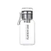 Taza portátil de vidrio de borosilicato, Taza de moda, Taza de viaje, Alto valor estético, Transparente con asa, Taza de agua para coche