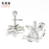 Brincos de Aço Inoxidável Incrustados com Flores e Estrelas de Zircônia, Pregos de Lóbulo Versáteis, Piercings Espirais Externos para Lábio, Brincos