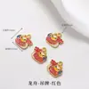 Colgante Tradicional de Calabaza Dorada Esmalte DIY Pulsera Hecha a Mano Collar Carácter de Fortuna Lingote de Oro Arena Piezas de Colores Esmalte
