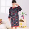 Pijama de Franela para Niños Mono Bata de Noche Niñas Otoño e Invierno Bata de Noche de Terciopelo Ropa de Casa Cálida de Terciopelo Coral Venta al por Mayor