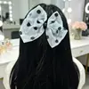 Presilha de cabelo xadrez fofa com laço, acessório de cabelo simples e versátil para franja e laterais do cabelo