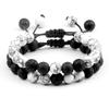 Pulsera de dos piezas de piedra volcánica cilíndrica de 8 mm con ojo de tigre de piedra natural para hombre, traje de pulsera de nuevo diseño transfronterizo de gran venta