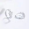 Pendientes de estrella cepillada de plata 925, sensación de lujo ligero y alta gama, clips para orejas de circón estilo coreano ins, accesorios de nicho para mujeres
