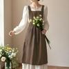 Delantal Estilo Princesa Delantal con Falda Plisada Estilo Europeo Ropa de Trabajo para Cocina Floristería Repostería Delantal Especial para Catering Estilo Japonés