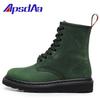 Botas Martin 1460 de Caña Alta en Piel Crazy Horse Marrón para Mujer, Botines Clásicos Retro Estilo Británico, Botas de Cuero Genuino para Hombre y Mujer, Tendencia de Punta Redonda
