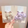 Lazo para el pelo de tela con forma de corazón y flor para niños, Cuerda para el pelo de bebé, Banda elástica de alta elasticidad, Lazo para moño, Accesorio para el pelo de niñas