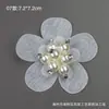 Suus Organza Peça de Flor Multicamadas Decoração de Laço Costurada à Mão Contas Bolha Roupas Infantis Sapatos Enfeites de Flor Grampo de Cabelo Flores Artesanais
