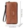 Cartera Larga Casual para Hombre de PU con Múltiples Ranuras para Tarjetas, Nuevo Bolso de Mano de Gran Capacidad, Cartera para Monedas y Teléfono Móvil para Hombre