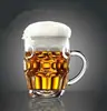 Fabricante fornece conjunto de duas canecas de vidro embalagem em caixa colorida caneca de abacaxi fofa copo de cerveja presente para atividade