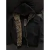 Moletom cardigã com capuz preto de peso pesado Cleanfit para homens, estilo retrô americano outono e inverno, patchwork, jaqueta esportiva com forro de fleece