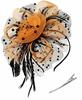 Tocados de plumas de Amazon Explosiones, accesorios para el cabello de novias europeas y americanas, tocados para festivales de carreras de caballos, tocado pequeño de malla retro