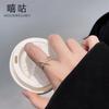 Hee goo J0149 S925 anillo de plata con microincrustaciones de circonita cruzada, diseño de moda con temperamento, anillo de dedo con forma de comida