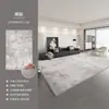 Alfombra para Sala de Estar, Lujo Ligero, Gama Alta, Lavable y Limpiable con Paño, Alfombra Minimalista Estilo Italiano Gris para Dormitorio, Tapete para Sofá del Hogar, Impermeable y Resistente a Manchas