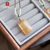 Ágata Natural Ping An Kou Alto Hielo Wushi Pai Colgante Patrón Dragón Rosa Hielo Calcedonia Colgante Accesorios Hombres Mujeres Collar Al Por Mayor