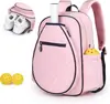 Mochila Deportiva para Tenis al Aire Libre Acolchada para Pickleball con Compartimento para Zapatos y Bolsillo Impermeable Bolsa para Raquetas de Pickleball