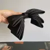 Diadema de Lazo de Satén de Tres Capas Color Sólido Dulce Lazo Grande Diadema de Satén Femenina Estilo Coreano Celebridad de Internet Accesorios para el Cabello