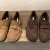 Moda Retro Versátil Gamuza 2026 Nuevos Zapatos de Algodón Cálido de Felpa para Otoño e Invierno