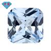 Huagang Gem Square Chanfrado Spinel 104# Pedra Nua Pontuda Artificial Gem Azul Claro Anel Atacado