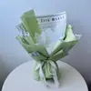 Materiais de Embalagem para Presente de Flores, Papel de Embrulho para Buquê Sem Lanches, Conjunto Completo de Flores Frescas, Materiais para Ganhar Dinheiro, Buquê Semi-Acabado para Montar