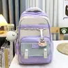 Mochila Escolar Estilo Coreano para Meninas de Faculdade, Mochila Simples de Grande Capacidade para Computador para Alunos do Ensino Fundamental, Mochila Tendência de Alto Valor para Alunos do Ensino Médio