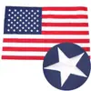 Bandera de estrellas y rayas bordada estilo americano, Bandera americana impermeable de tela Oxford, Fabricante de bandera para colgar en exteriores con ojales de latón