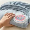 Sábanas de Terciopelo de Leche Grado A para Maternidad y Bebé, Protector de Colchón Grueso de Toalla Cálida Antiestática Bordado, Cubre Cama de Terciopelo Engrosado de Invierno