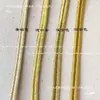0.3/0.5cm Negro Blanco Oro Plata Rojo Banda de Fuelles Banda Cóncava Cuerda Delgada Banda de Espiga Adorno para Ropa Cheongsam Oro Profundo