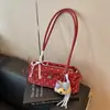 Bolsa de ombro fofa estilo coreano transfronteiriça, nova bolsa simples para o dia a dia verão 2026, bolsa de ombro estilosa de alto valor