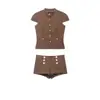 Atacado de Fabricantes de Roupas Femininas Transfronteiriças 2026 Aliexpress Mais Vendidos Tops de Popeline com Bolinhas e Mini Shorts de Bolinhas