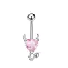 Hot-Selling de Aliexpress Moda Europea y Americana Perforación Corazón Pequeño Diablo Botón de Ombligo Joyería para Piercing Corporal para Mujeres