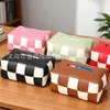 Caja de Pañuelos para Sala de Estar Hogareña Estilo Retro de Gama Alta Caja de Pañuelos para Escritorio de Mesa de Café de Lujo Ligero para Dormitorio