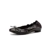 Zapatos Súper Suaves de Cuero de Vaca 360 Flexibles Estilo Rollo de Huevo para Abuela 2026 Otoño Suela Plana Punta Redonda Piel Genuina Moño Suela Suave Zapatos de Una Pieza para Mujer
