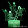 Luz Nocturna 3D Serie Fortaleza Transfronteriza LED Colorida Táctil Control Remoto Creativa Festival Visual Lámpara de Mesa