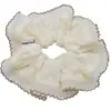 Elástico de Cabelo Grande de Gaze com Bordado Doce de Renda Francesa para Mulheres, Prendedor de Rabo de Cavalo Elegante, Elástico Versátil, Acessório de Cabelo