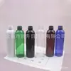 Botella PET de 180 ml, botella de hombro redondo negra, botella para cebo de pesca marrón, botella para medicina líquida, botella de recarga para champú y acondicionador, botella de líquido puro
