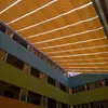 Cortina Elétrica de Sol para Jardim de Infância Parque de Diversões Piscina Dobrável Isolamento Cortina Elétrica de Abrigo Jardim de Infância Elétrico Protetor Solar