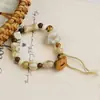 Pulsera de Cerámica de Jingdezhen, Pulsera Tejida Hecha a Mano Fresca y Sencilla para Mujer, Pulsera de Cuentas Estilo Antiguo Artístico, Nicho de Lujo Ligero al por Mayor