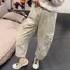 Calça de Trabalho de Algodão da Moda para Homens Primavera e Outono, Novo Estilo Outono 2026, Tamanho Grande, Calça Longa de Perna Larga para Adolescentes