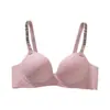 Lencería sin costuras para mujer en verano, simple y cómoda, los pechos pequeños se juntan para hacer que parezcan más grandes, sujetador sexy anti-caída con tirante de letras expuestas