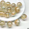 Dingyi K8-16 Galaxia Luna Fría Chapado en Oro Resina con Purpurina Fina Agujero Pasante Cuentas Sueltas Hecho a Mano DIY Accesorios para Cadena de Teléfono