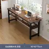 Mesa Larga Banco de Trabajo Escritorio Doble Mesa de Estudio en Casa para Estudiantes Mesa Estrecha para Dormitorio Mesa Rectangular para Computadora Escritorio de Oficina