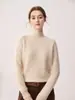 Novedad Otoño 2026 Suéter de Cachemira para Mujer Cuello Semialto Estilo Sencillo Color Sólido Prenda Base de Punto