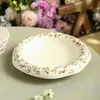Juego de Té de Cerámica con Tazas, Platillos y Tetera para Uso Doméstico, Adecuado para Regalo, Serie de Rama y Vid de Cerámica con una Cesta Portátil