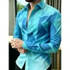 Camisa de rayas con un toque de alta gama, camisa para hombre en estilo de negocios británico y francés, ropa de manga larga para hombre