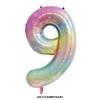 Balão de Filme de Alumínio Novo 40 polegadas Embalado Individualmente Arco-Íris Degradê Estrela Digital Imitação Beleza Decoração de Festa de Aniversário