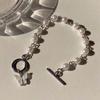 Nuevo brazalete de conejo de cerámica lindo color macarrón crema infantil lindo reduce la edad hecho a mano brazalete elástico