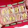 Pegatinas Doradas para Teléfono con los Doce Animales del Zodíaco y sus Deidades Guardianas, Pegatinas para Teléfono de Oro Puro 999, Regalos al por Mayor para Transmisiones en Vivo