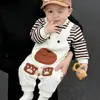 Nuevo mono de bebé para principios de otoño, primavera, verano, otoño, oso de dibujos animados, ropa para recién nacidos, mameluco súper lindo para niños y niñas