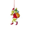Decoración Navideña de Monstruo Peludo Verde Nuevo 2023 Colgante de Dibujos Animados para Árbol de Navidad Decoración para el Hogar y el Coche de Navidad